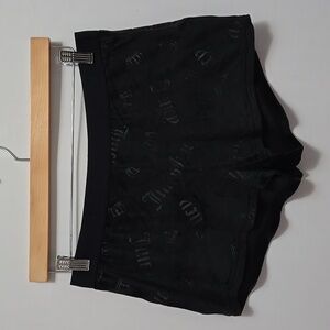 Juicy Couture Black Velour Crown Y2K Sleep Shorts Size M Soft Cozy Sleepwear